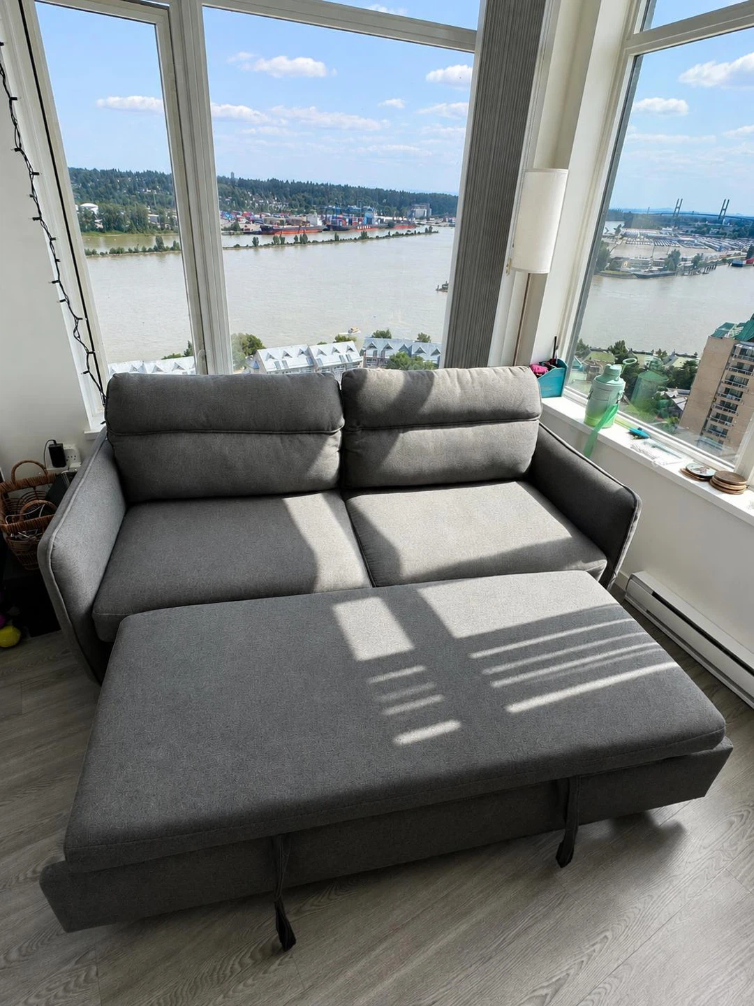 Charcoal 3 seater sofa bed