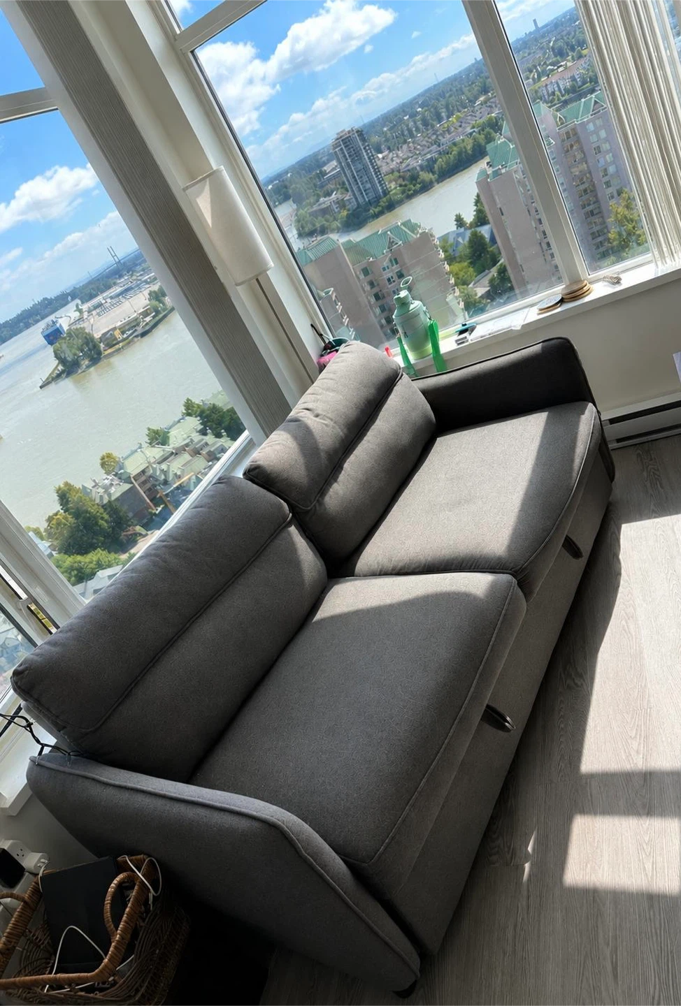 Charcoal 3 seater sofa bed - photo 2
