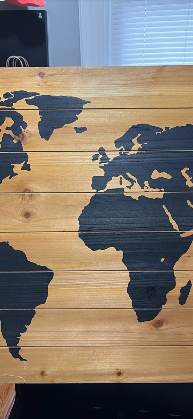Wooden World Map Wall Art - photo 2