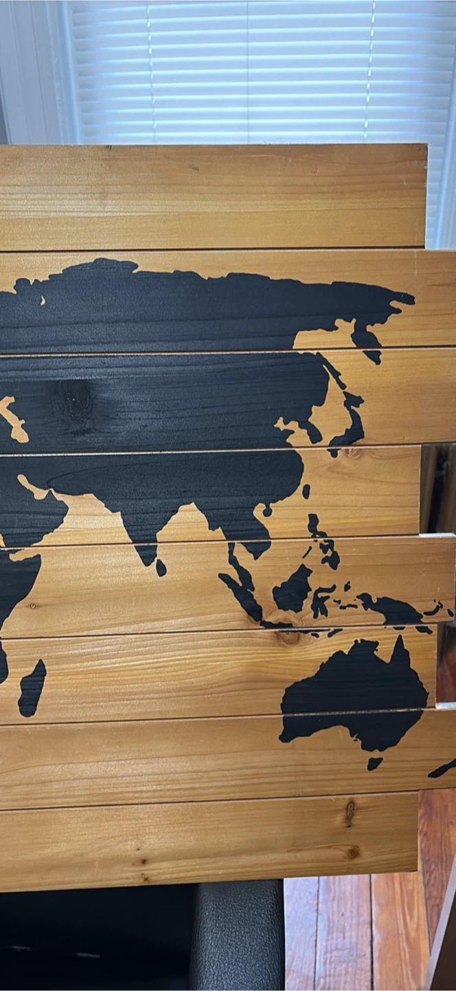Wooden World Map Wall Art - photo 3