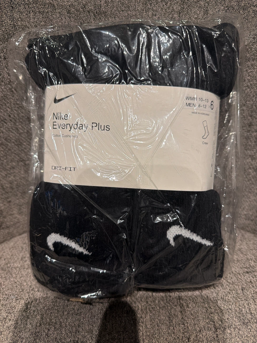 Nike Everyday Plus Cotton  Crew Socks - Black