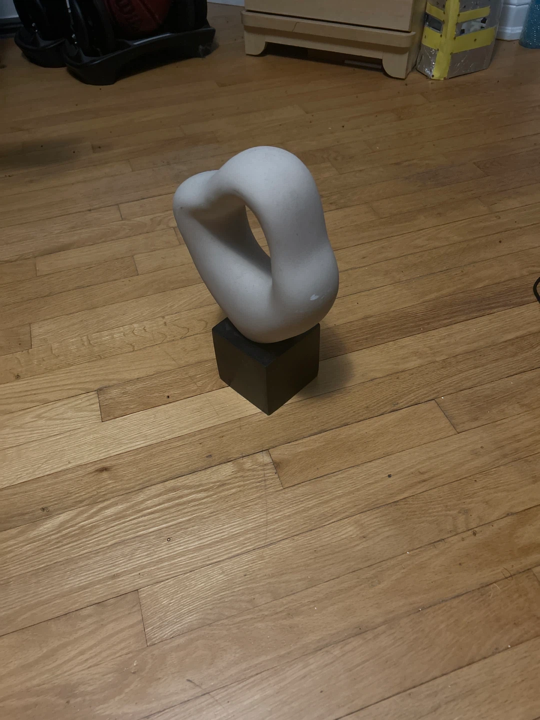 Modern Abstract Sculpture on Black Base - photo 2