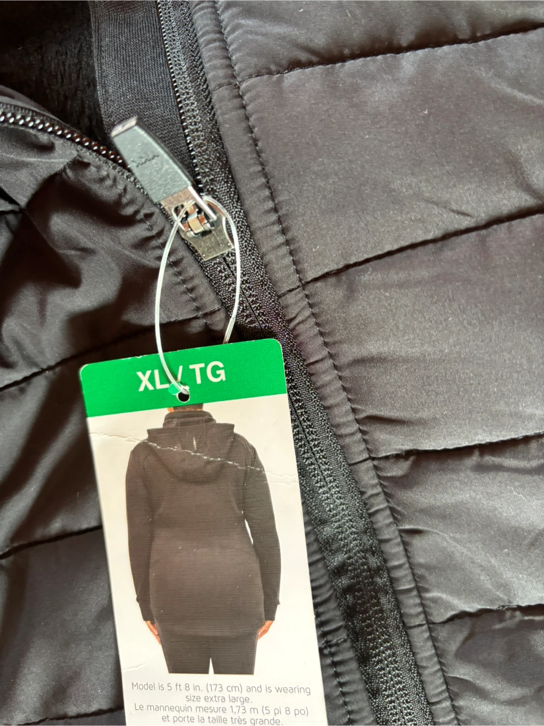 Ladies Tuff Athletics Black Puffer Hoodie Jacket XL/TG - photo 3