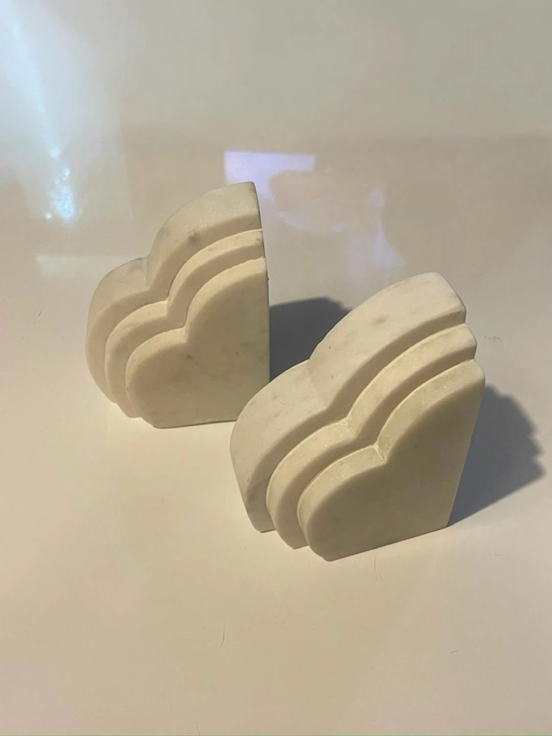 Marble book ends