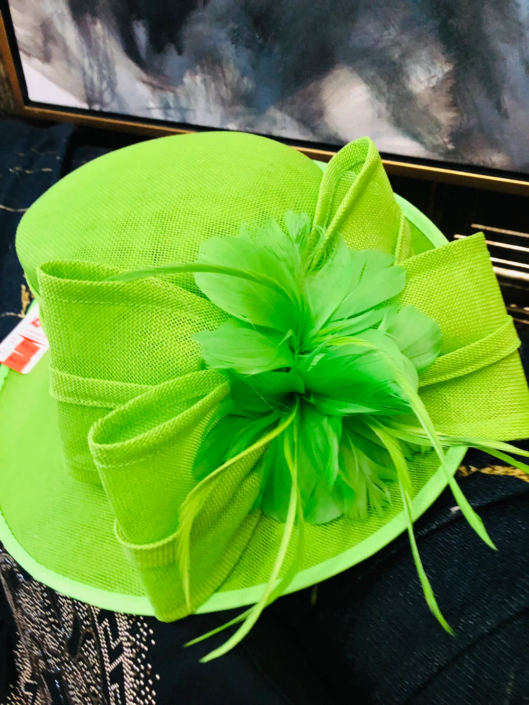 Monaco Lime Green Fascinator Hat brand new