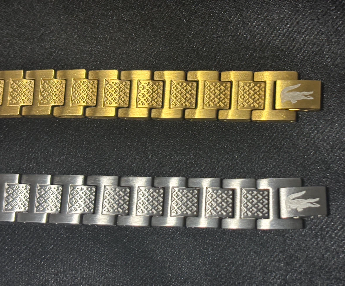 Lacoste bracelets (Gold and Silver)