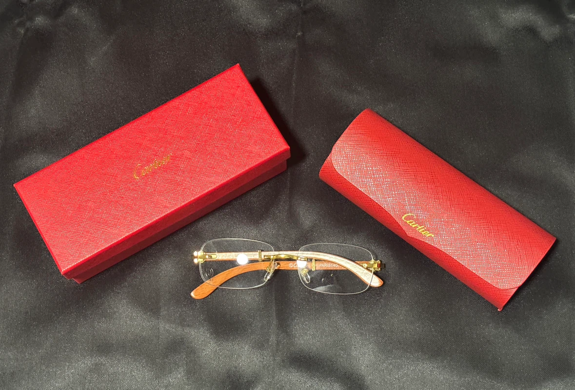 Cartier Wood Frame Glasses
