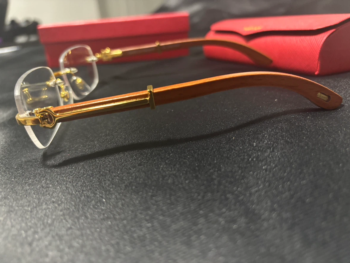 Cartier Wood Frame Glasses - photo 3