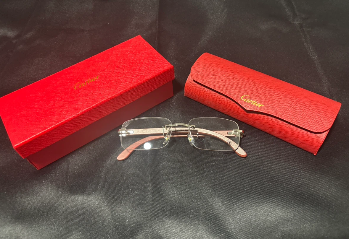 Cartier Wood Frame Glasses