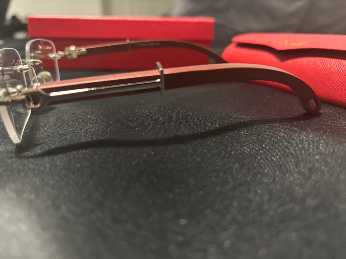 Cartier Wood Frame Glasses - photo 3