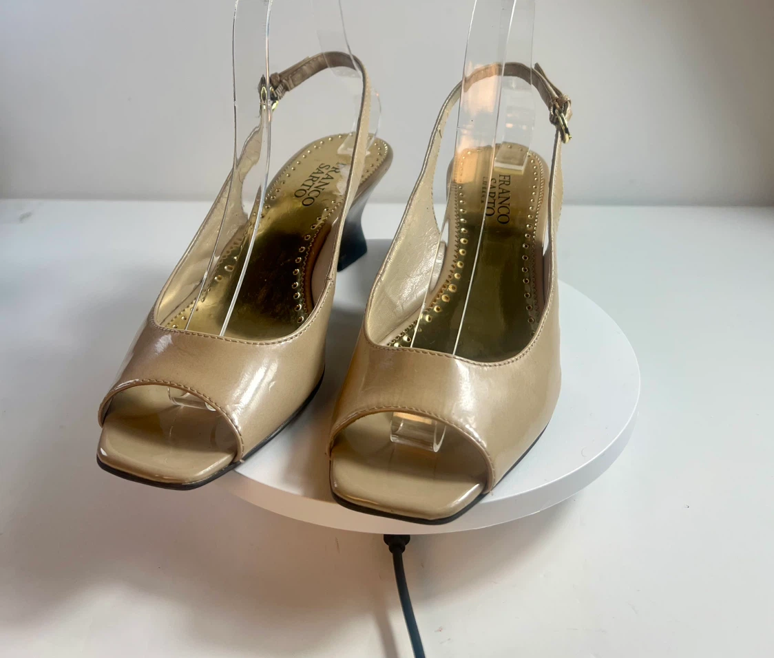 Franco Sarto Women's Beige Slingback Wedge Sandals - photo 2
