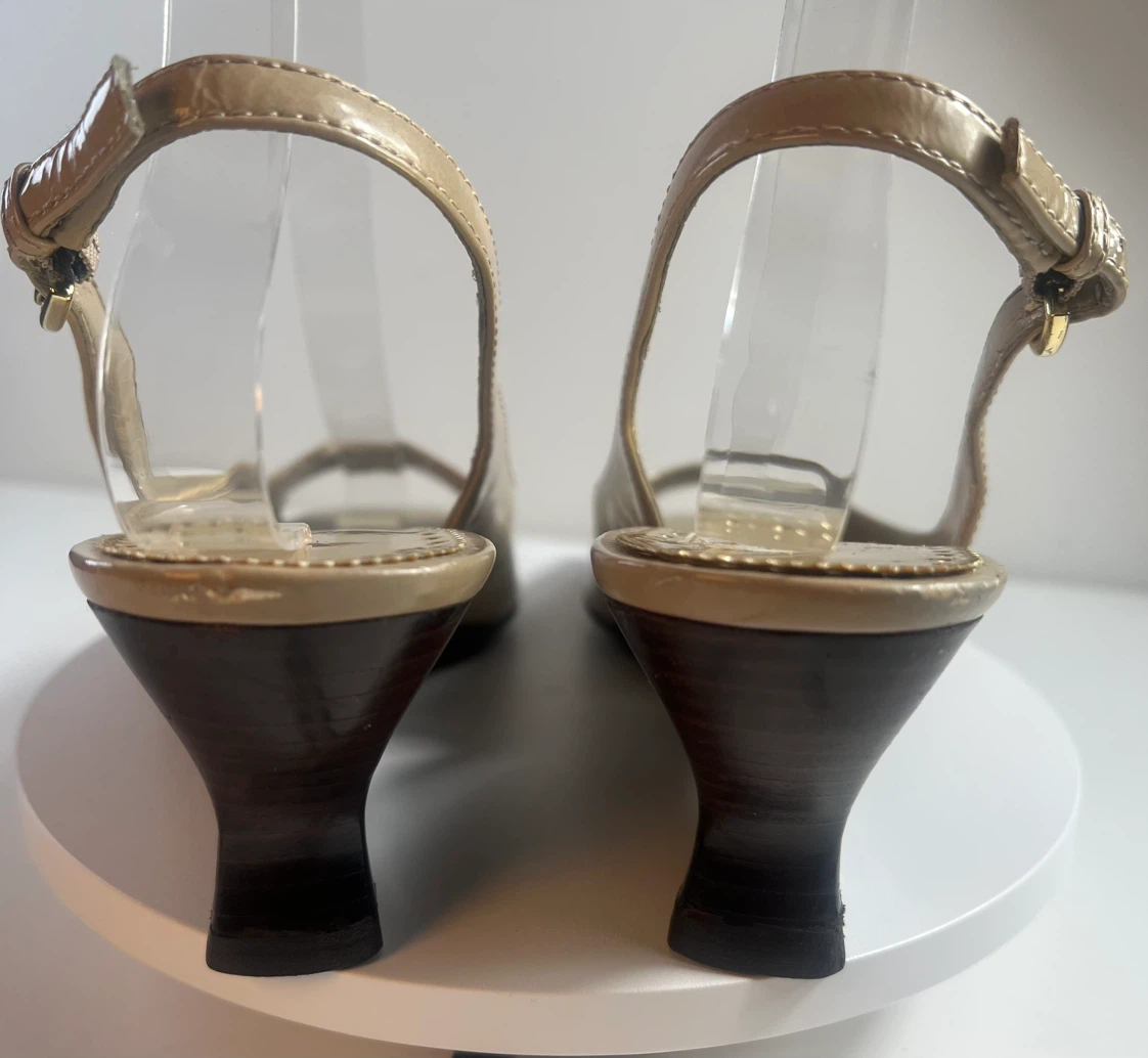 Franco Sarto Women's Beige Slingback Wedge Sandals - photo 5