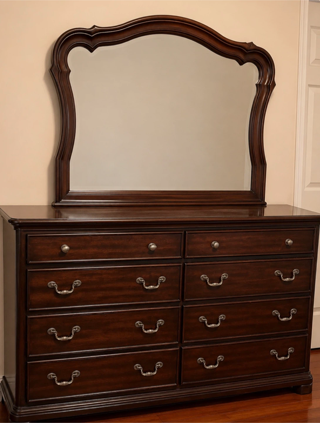 Wooden Dresser with Mirror