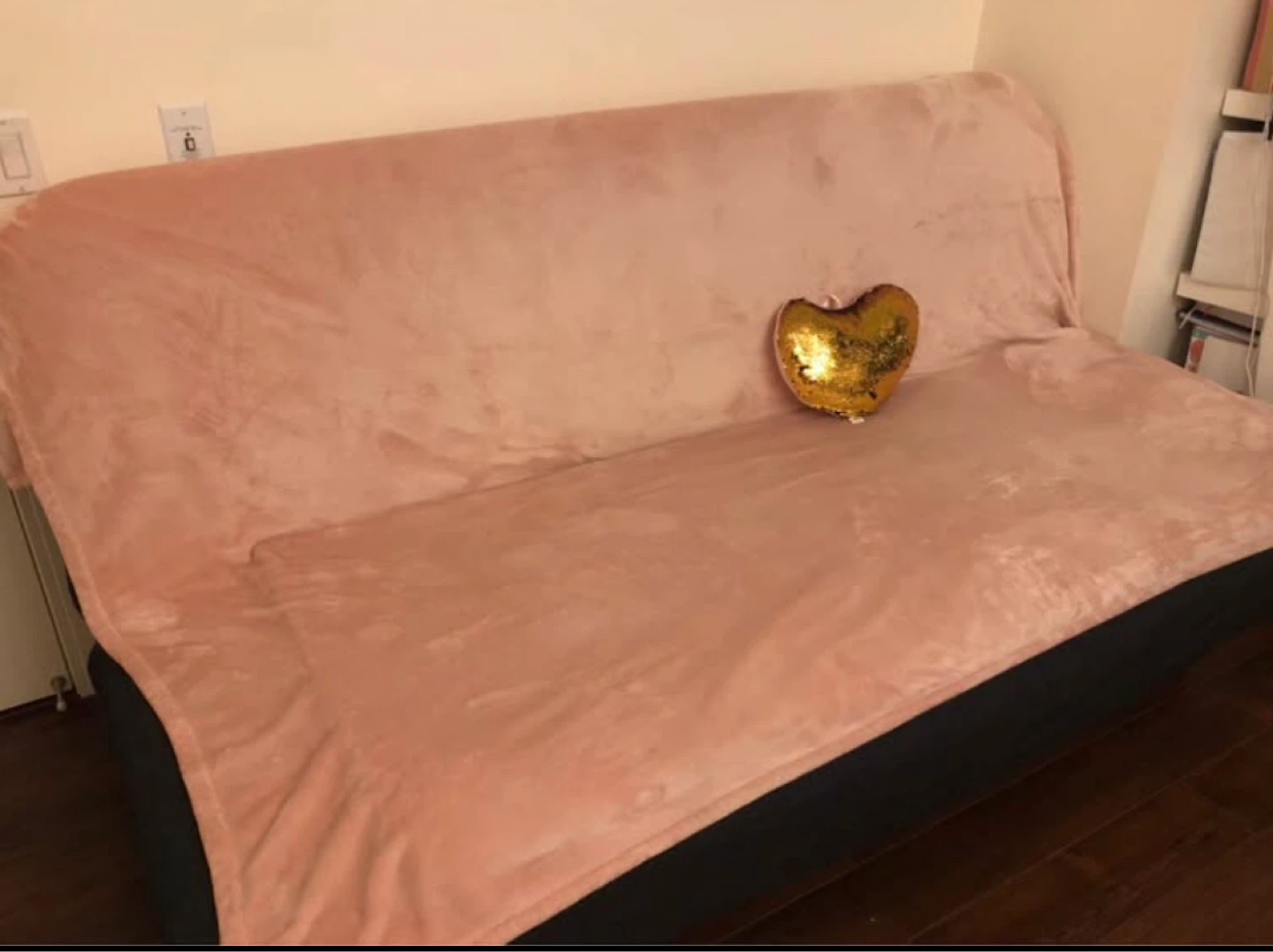 Ikea sofa bed + foam mattress +dark gray cover