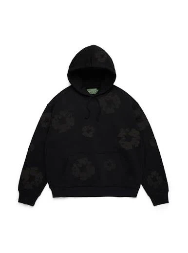 DENIM TEARS Black Floral Hoodie