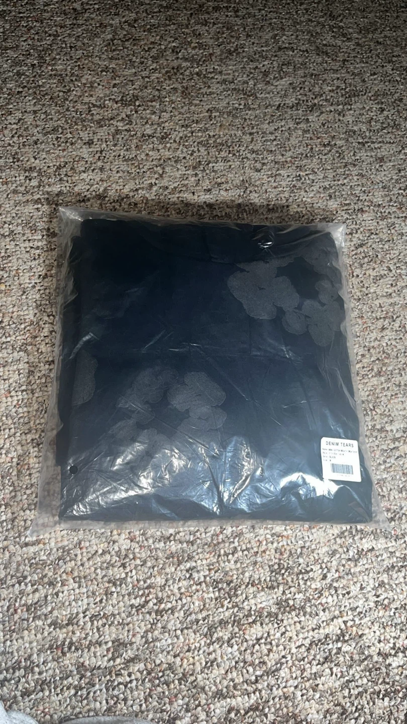 DENIM TEARS Black Floral Hoodie - photo 2