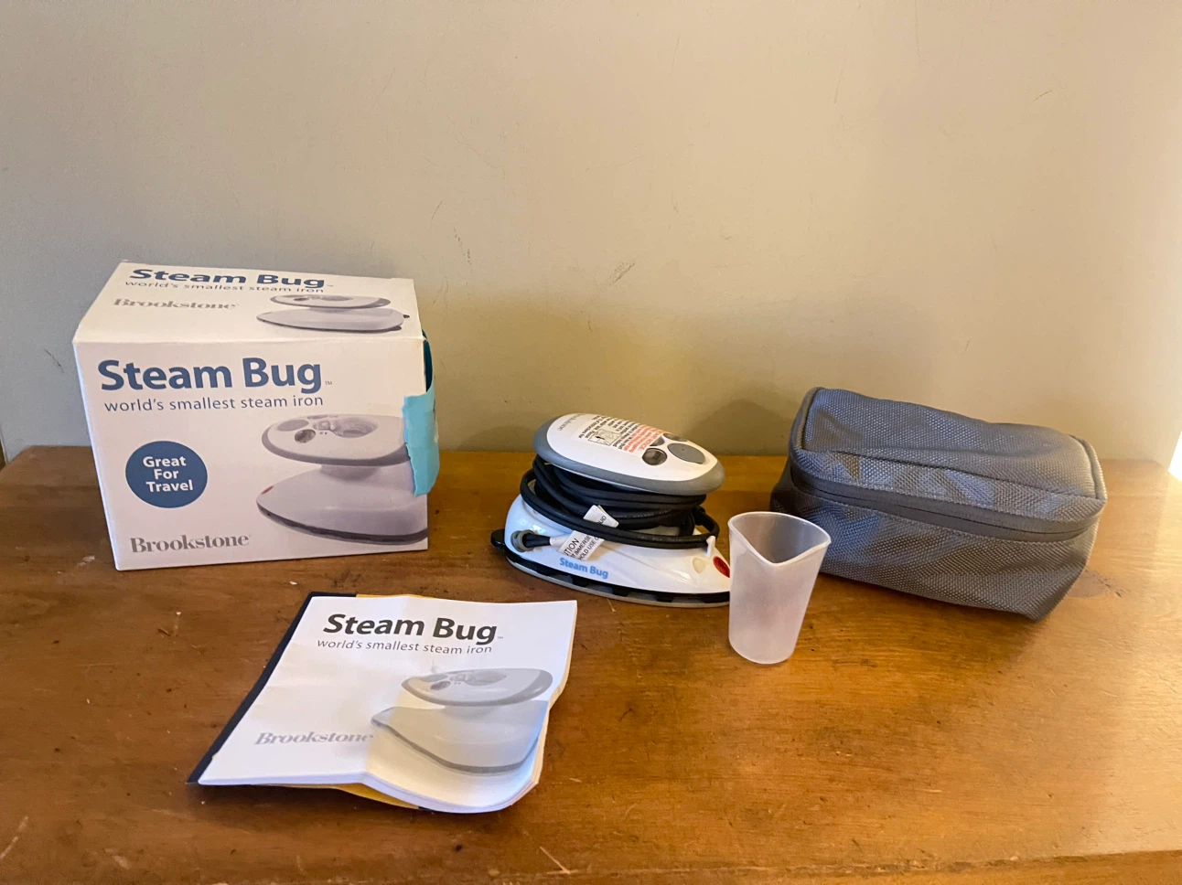 Brookstone Steam Bug World's Smallest Travel Steam Iron