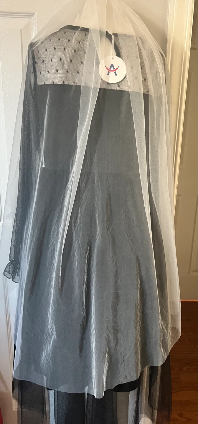 White Tulle Wedding Veil with Comb - photo 2