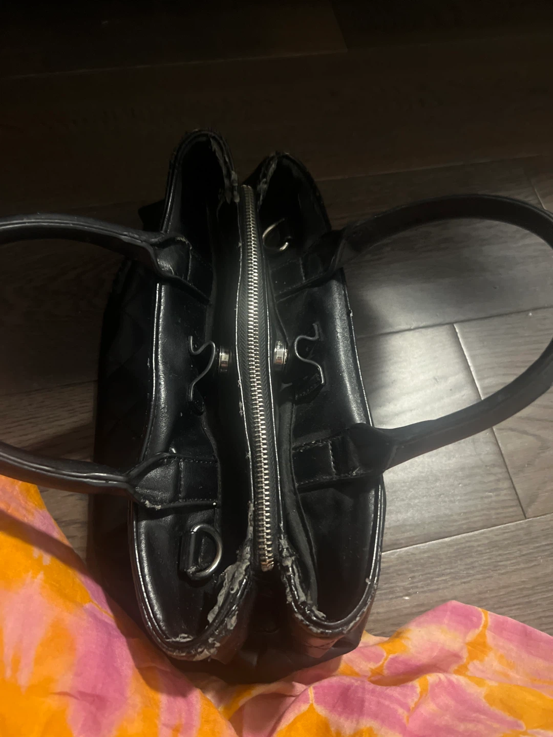 Quilted Faux Leather Handbag