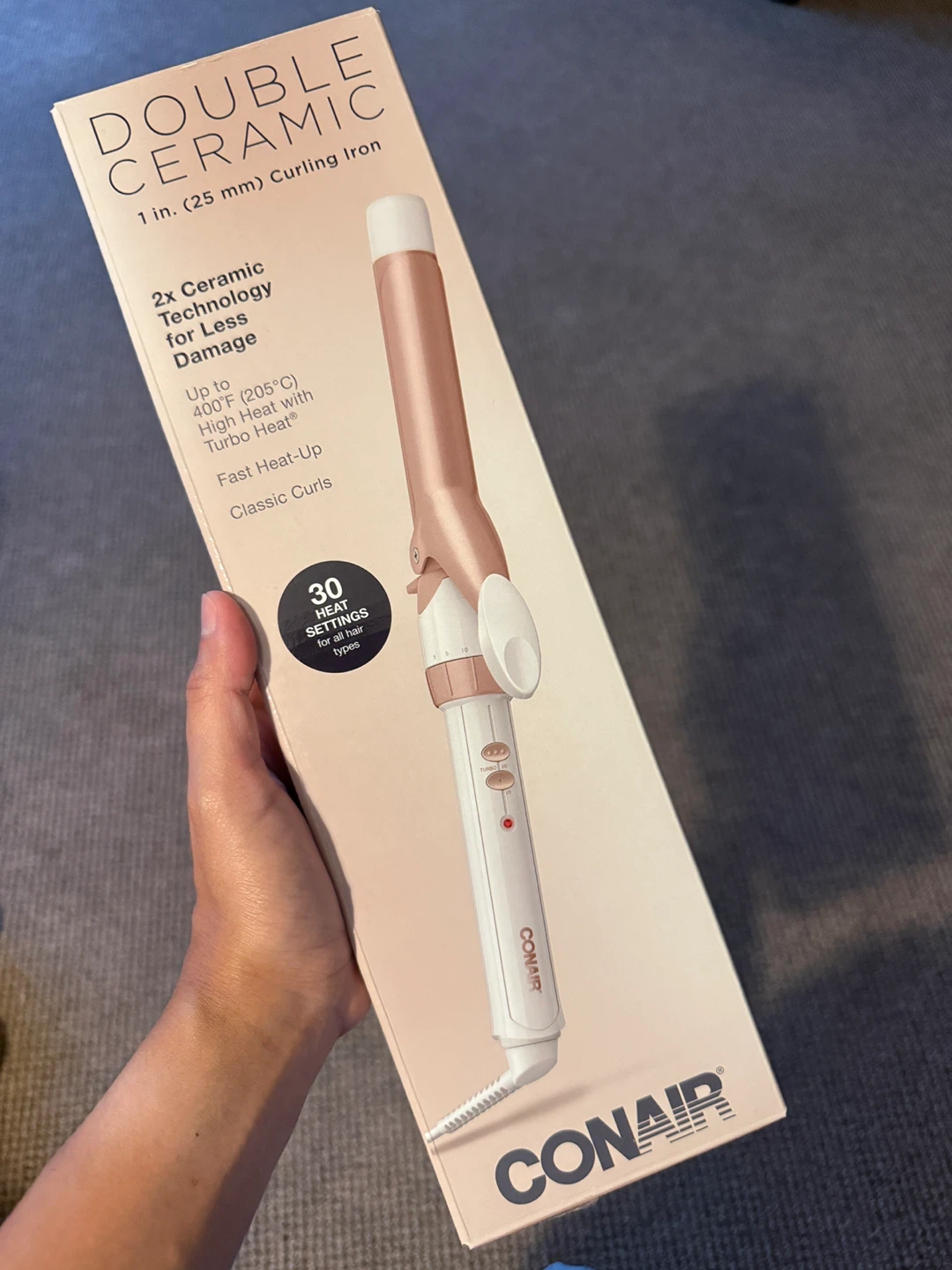 Conair Double Ceramic 1 in. Curling Iron