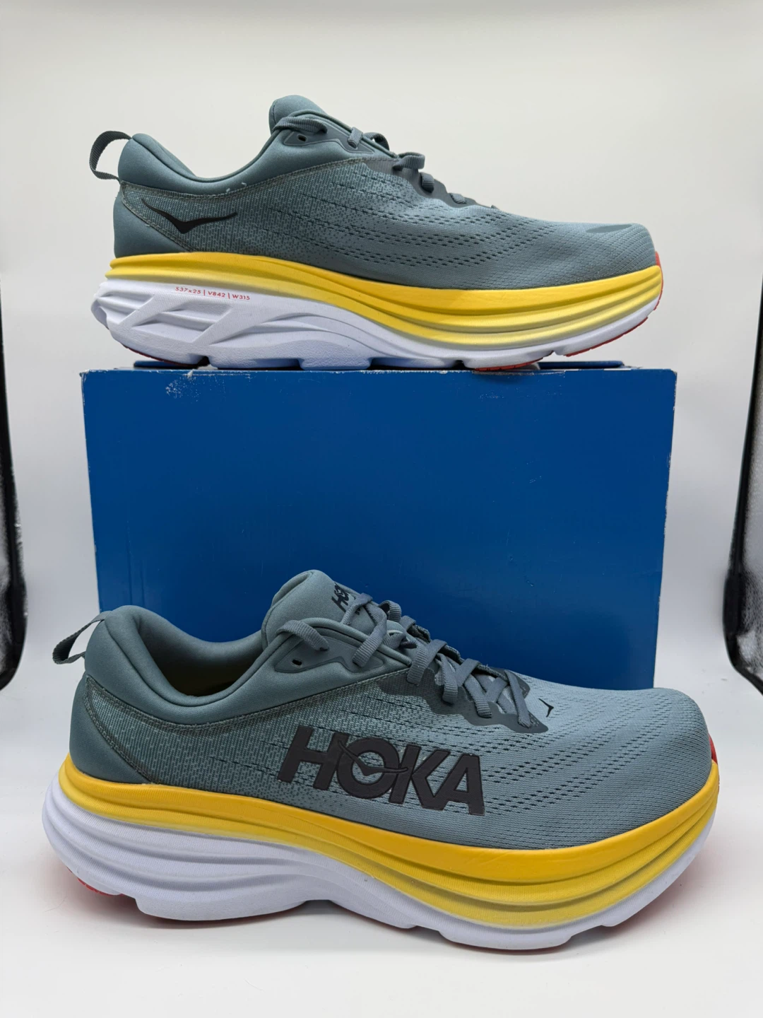 Hoka Bondi 8 Blue Mountain Men’s Running Shoes Sz 14 |4E X-Wide - photo 2