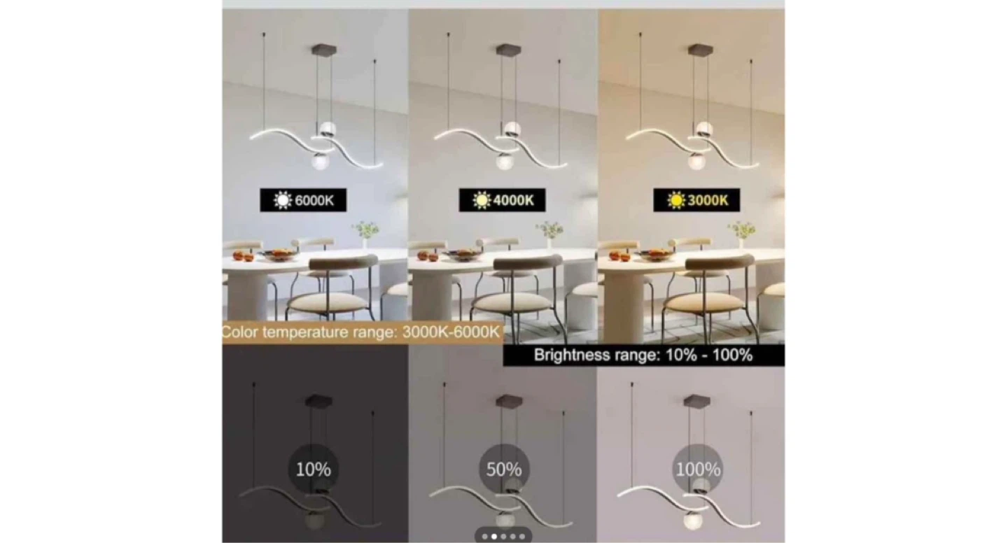 Modern LED Pendant Light with Remote Control - photo 2