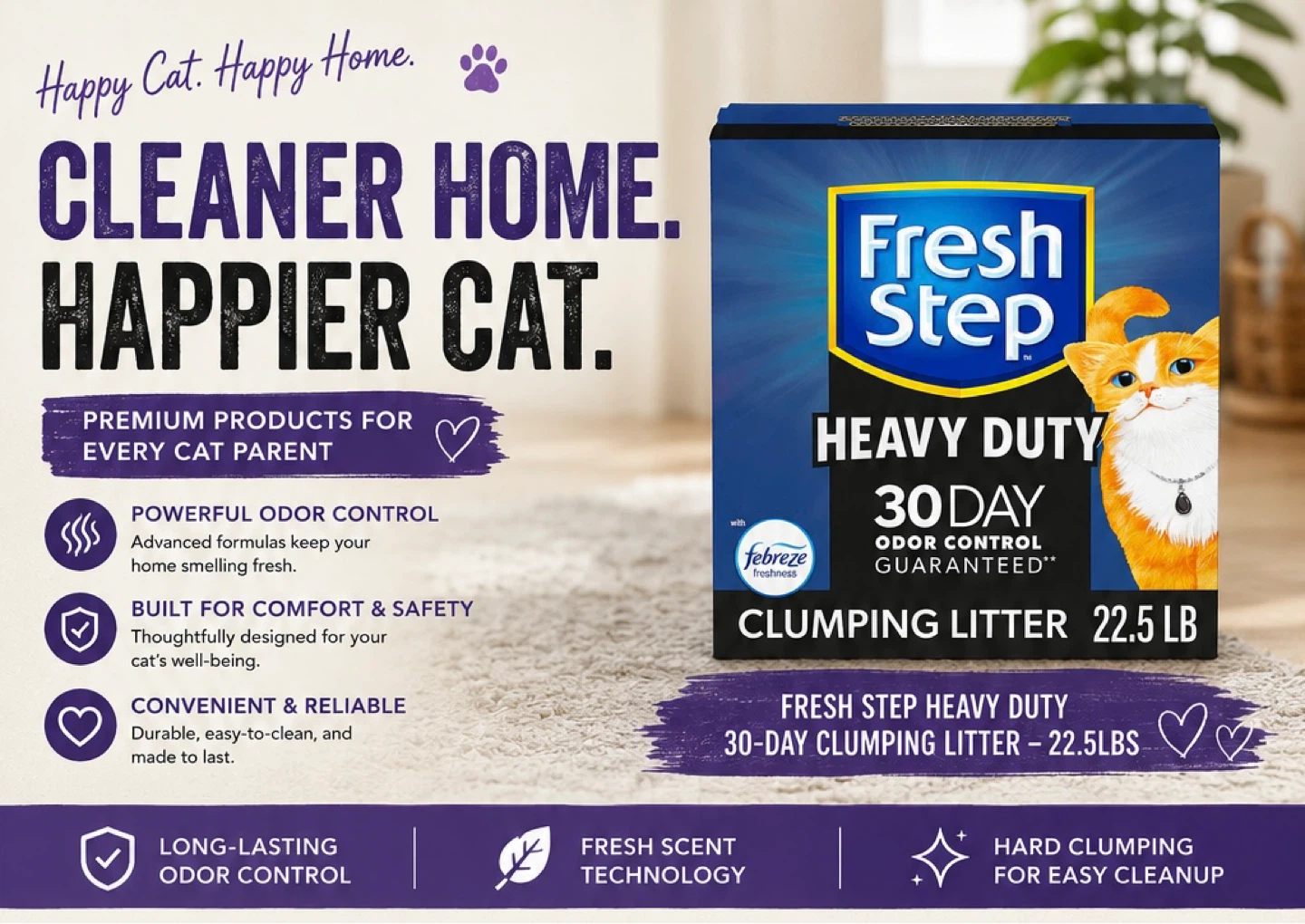 Fresh Step Heavy Duty Clumping Litter - 22.5 LB