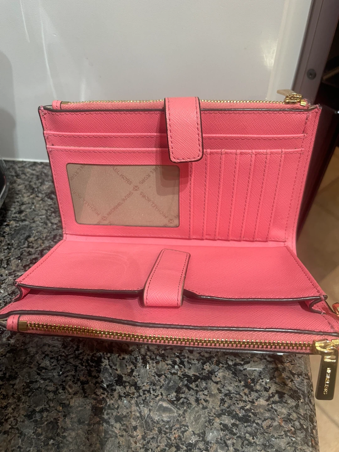 Michael Kors Pink Saffiano Leather Wristlet Wallet - photo 4
