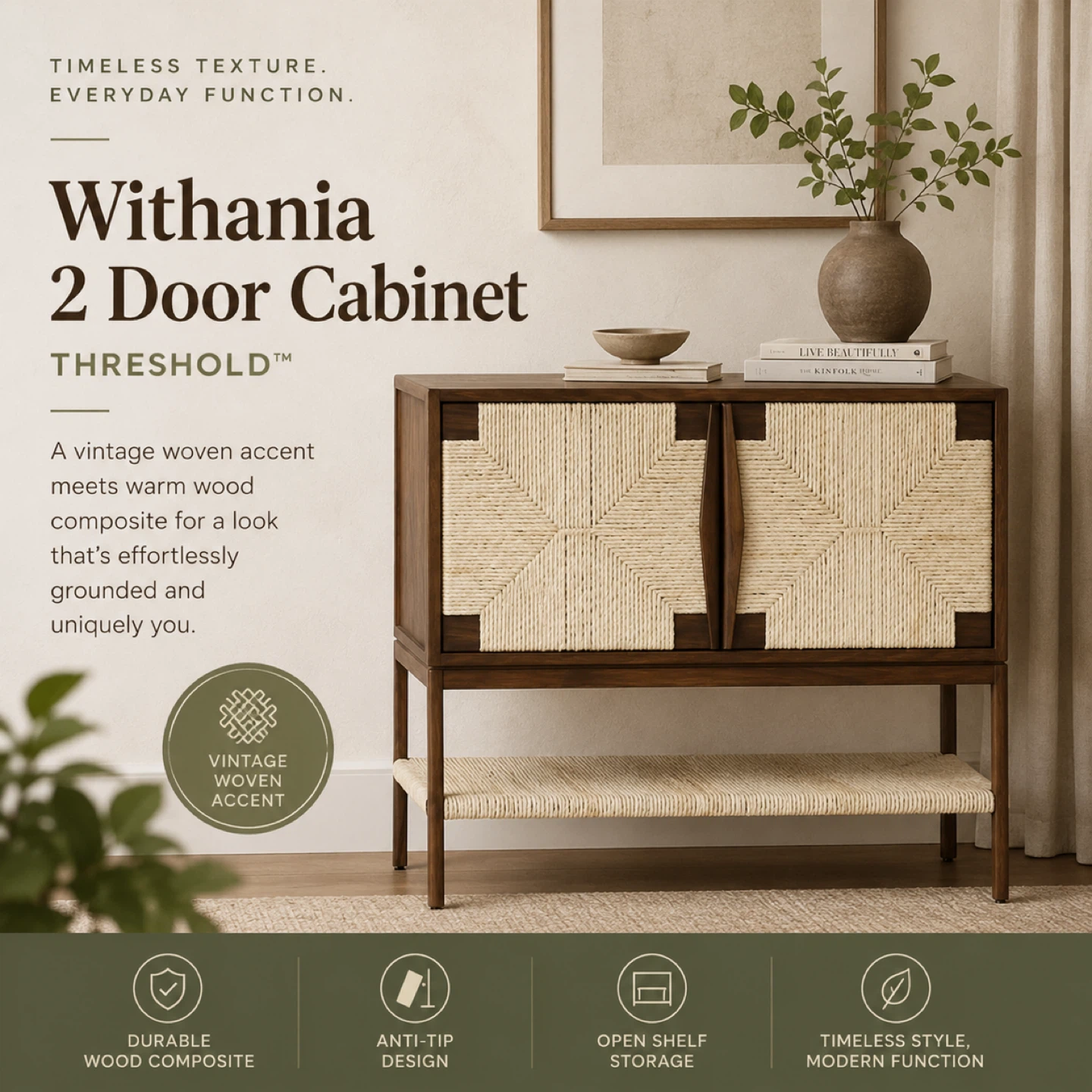 Threshold Withania 2 Door Cabinet