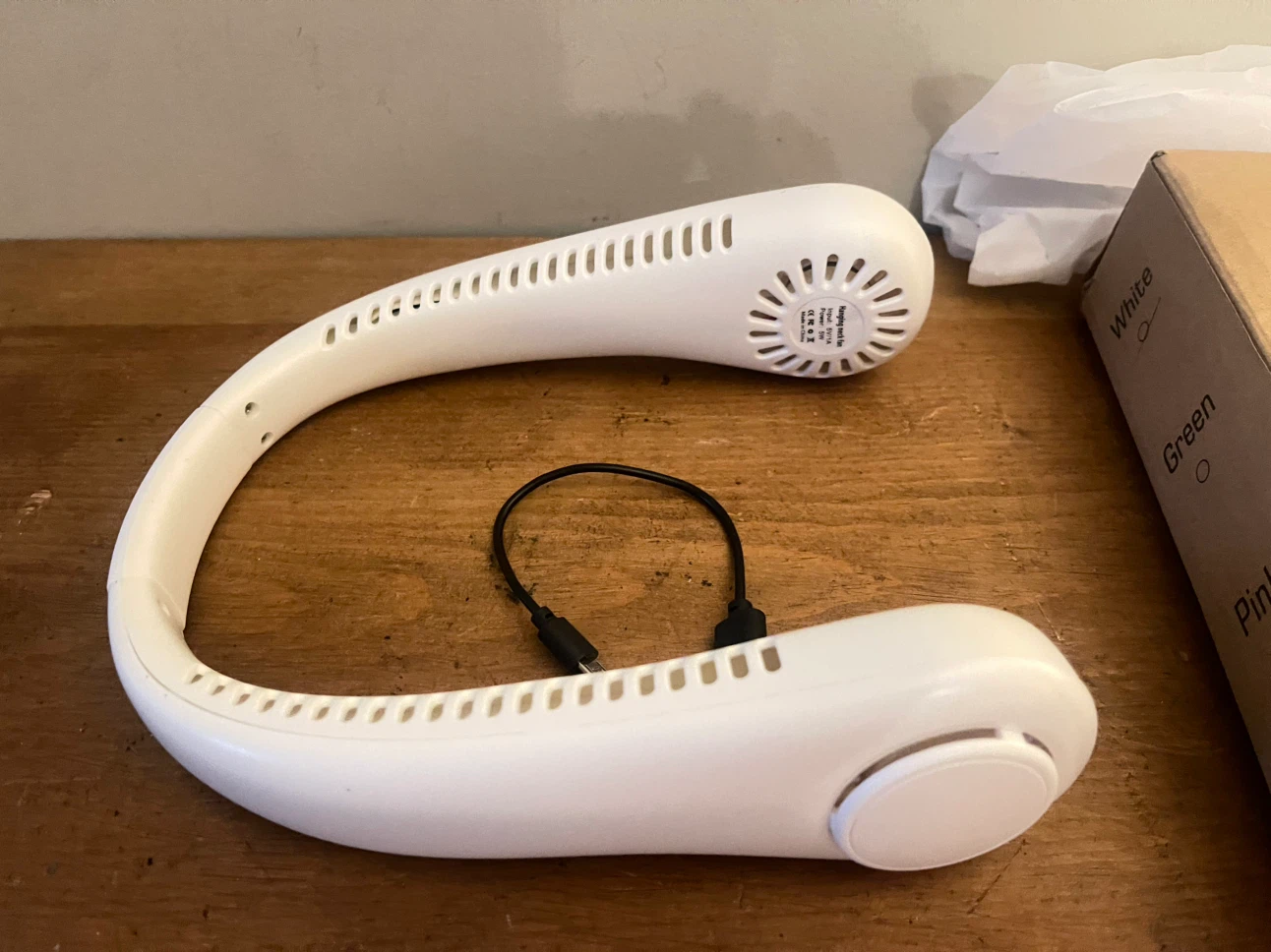 White Vaneless Hanging Neck Fan - photo 2