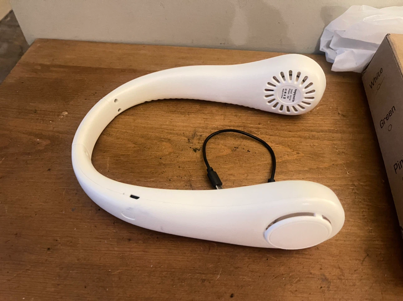 White Vaneless Hanging Neck Fan - photo 5
