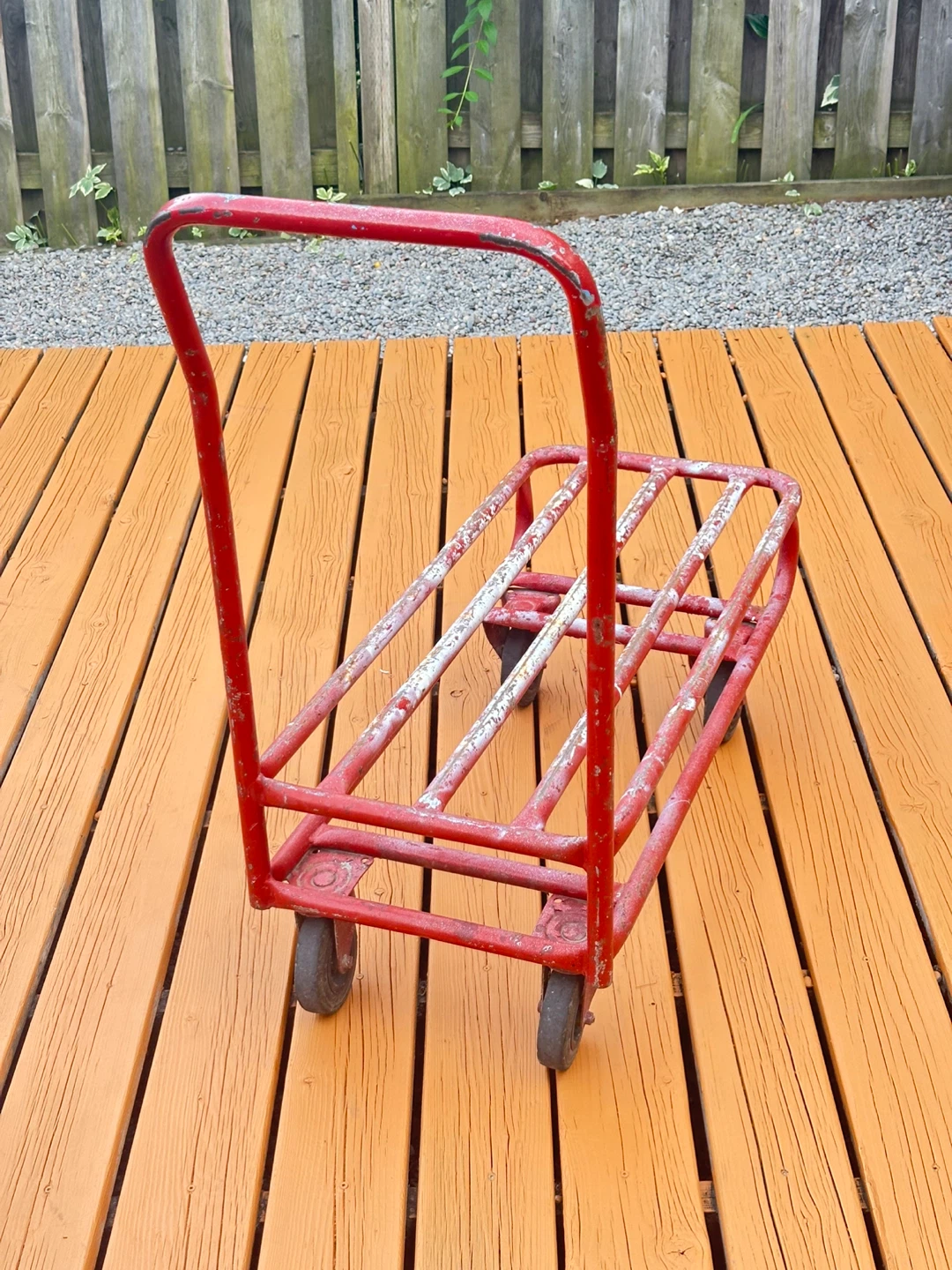 Red Metal Utility Cart - photo 2