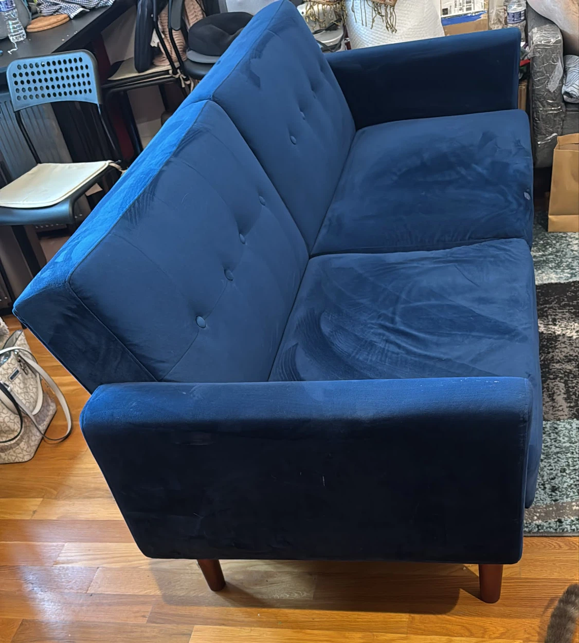 Blue Velvet sofa bed - photo 2