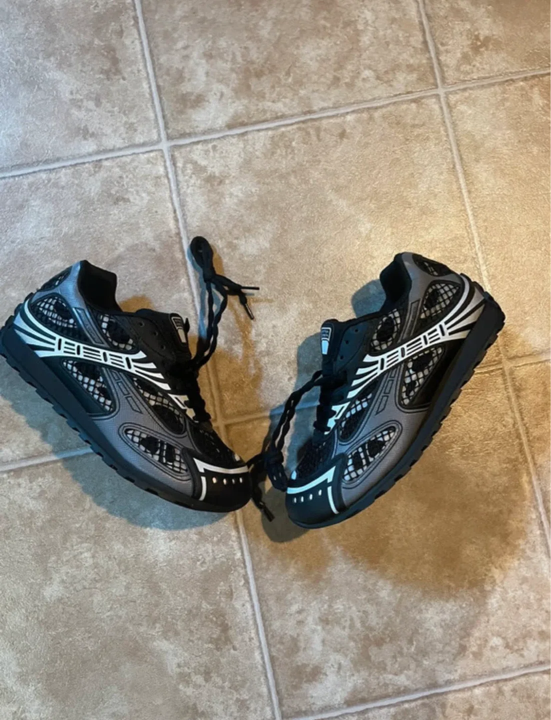 Bottega Veneta Black Leather Sneakers - Size 43
