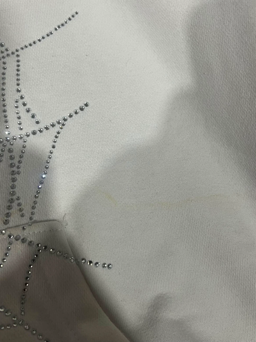 White Spider Hoodie with Rhinestone Web - Size M - photo 5
