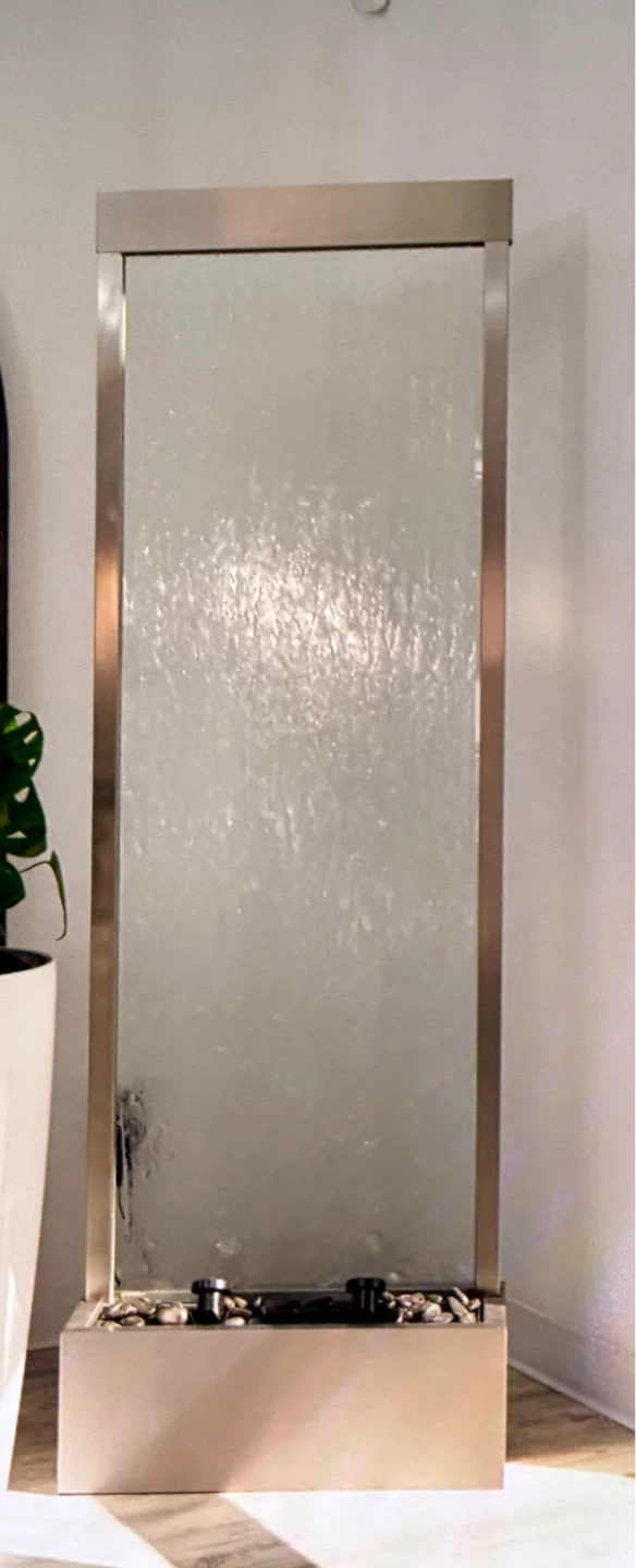Indoor Water Fountain with Glass Panel 59 inches