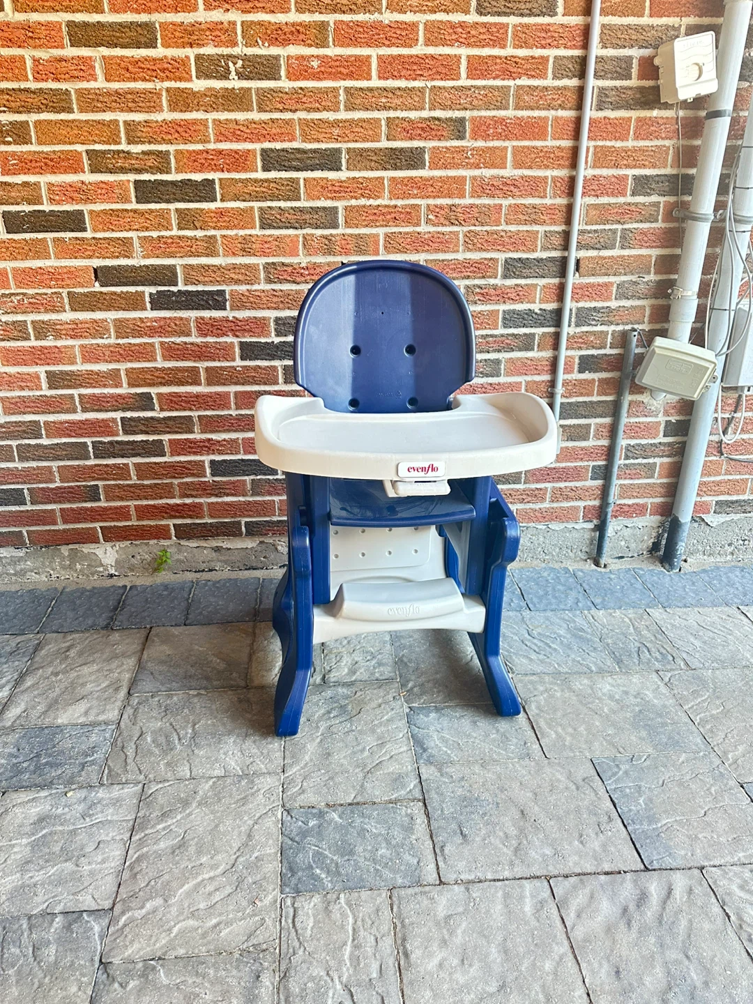 Evenflo High Chair - Blue & White
