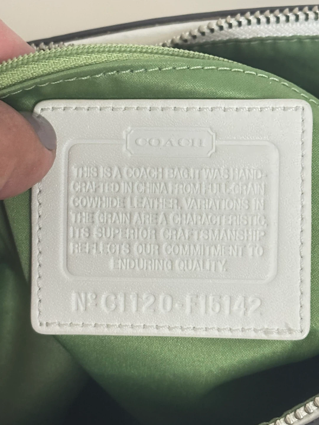 Coach Cream Patent Leather Monogram Tote Bag - photo 5