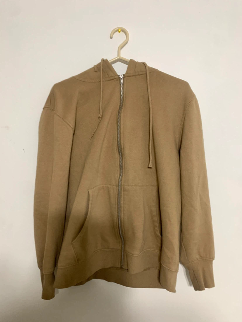 Brown Zip-Up Hoodie