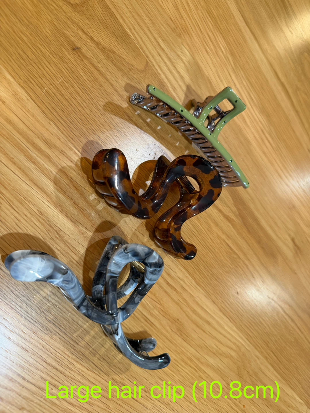 3 Large Claw Hair Clips