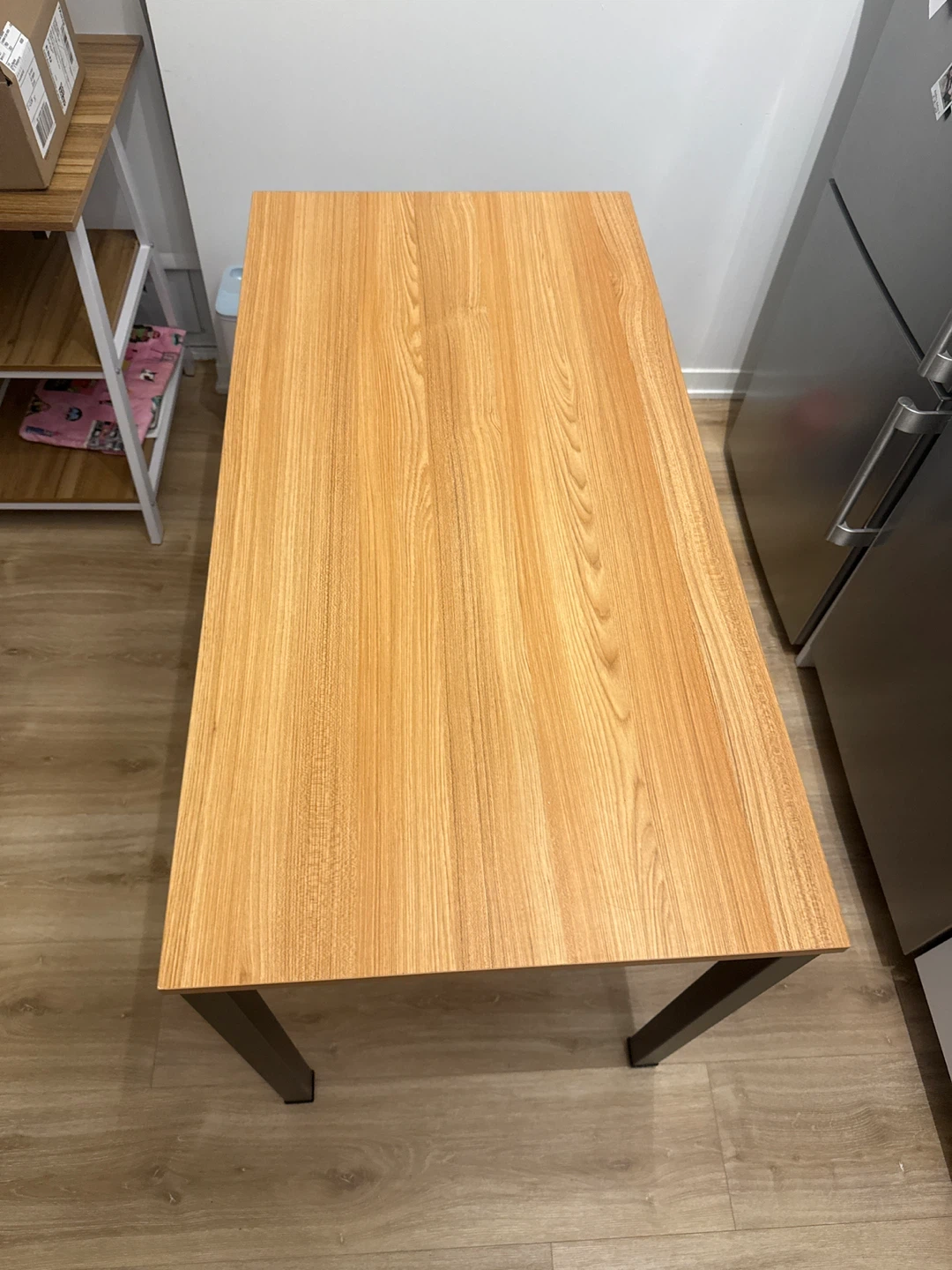 Wooden Top Table with Black Metal Legs - photo 2