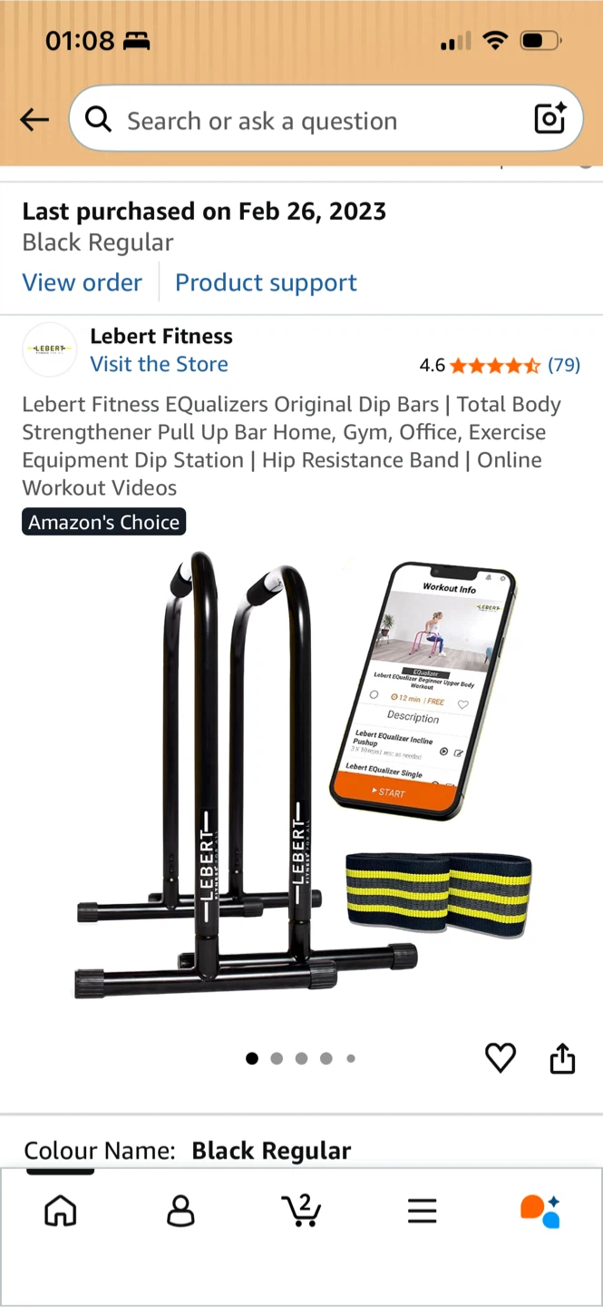 Lebert Fitness Equalizers Dip Bars - Black Regular - photo 2