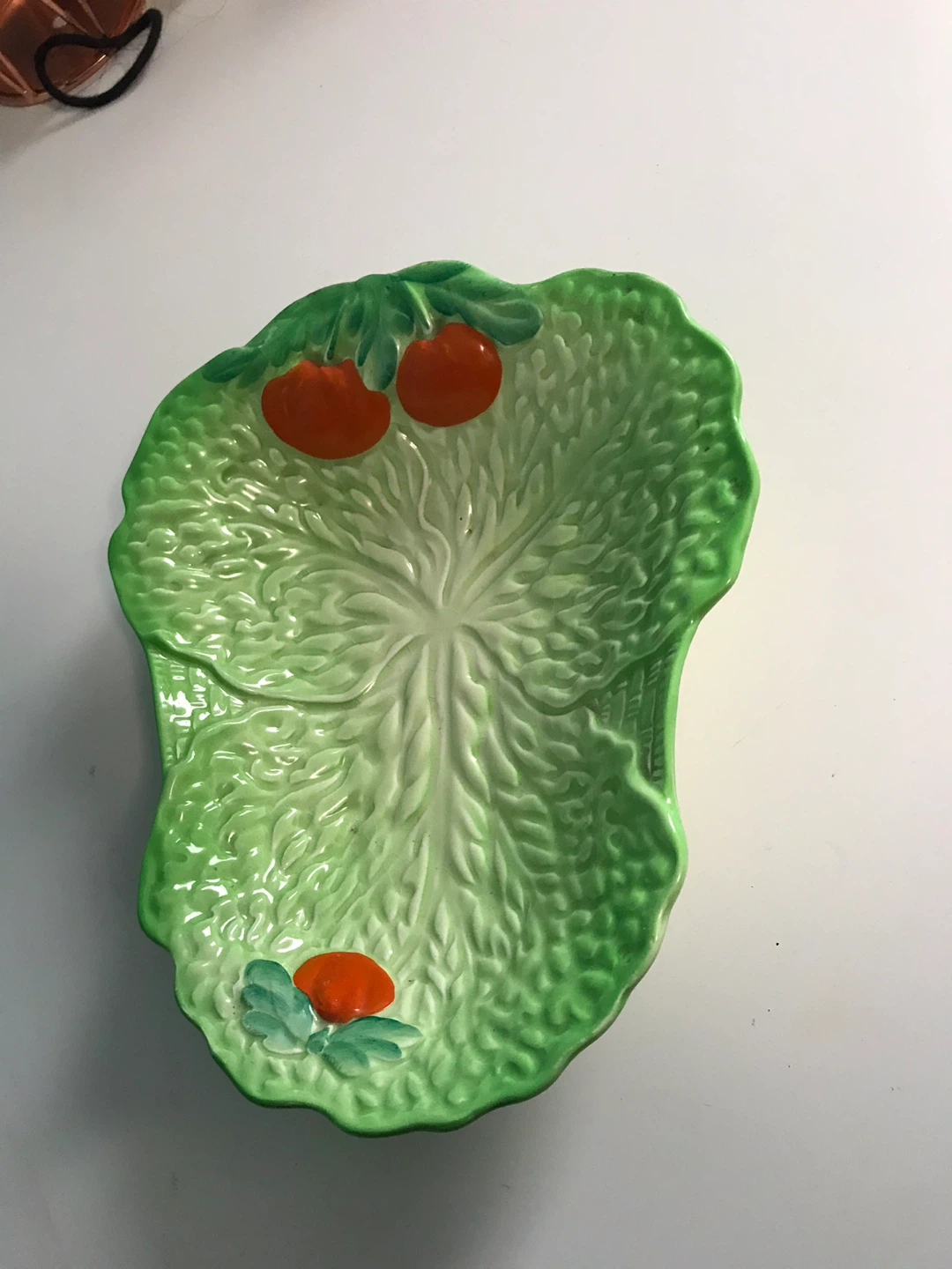 Vintage Midwinter Porcelain Cabbage Leaf Collector’s Dish