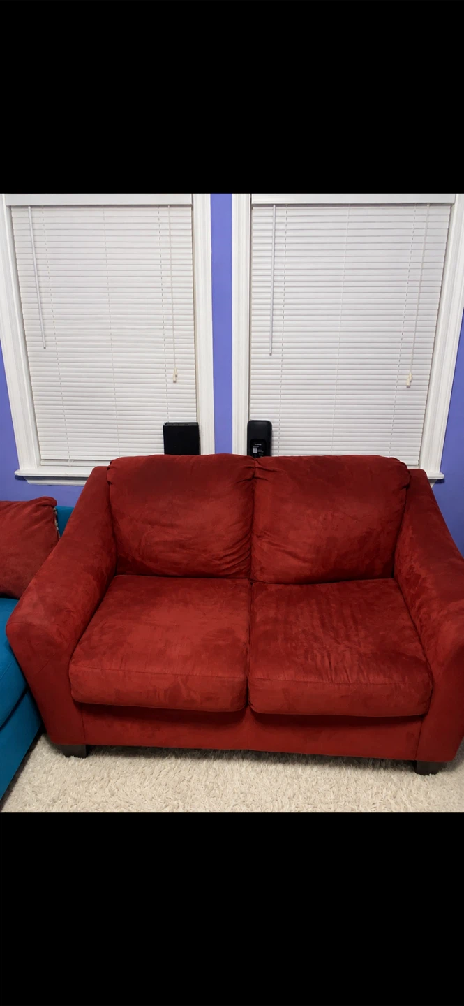 Red Sofa Bed mattress with Love seat - photo 3