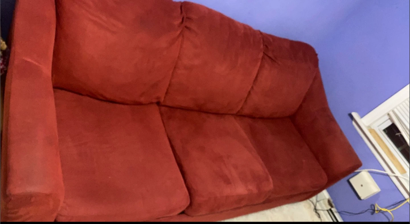 Red Sofa Bed mattress with Love seat