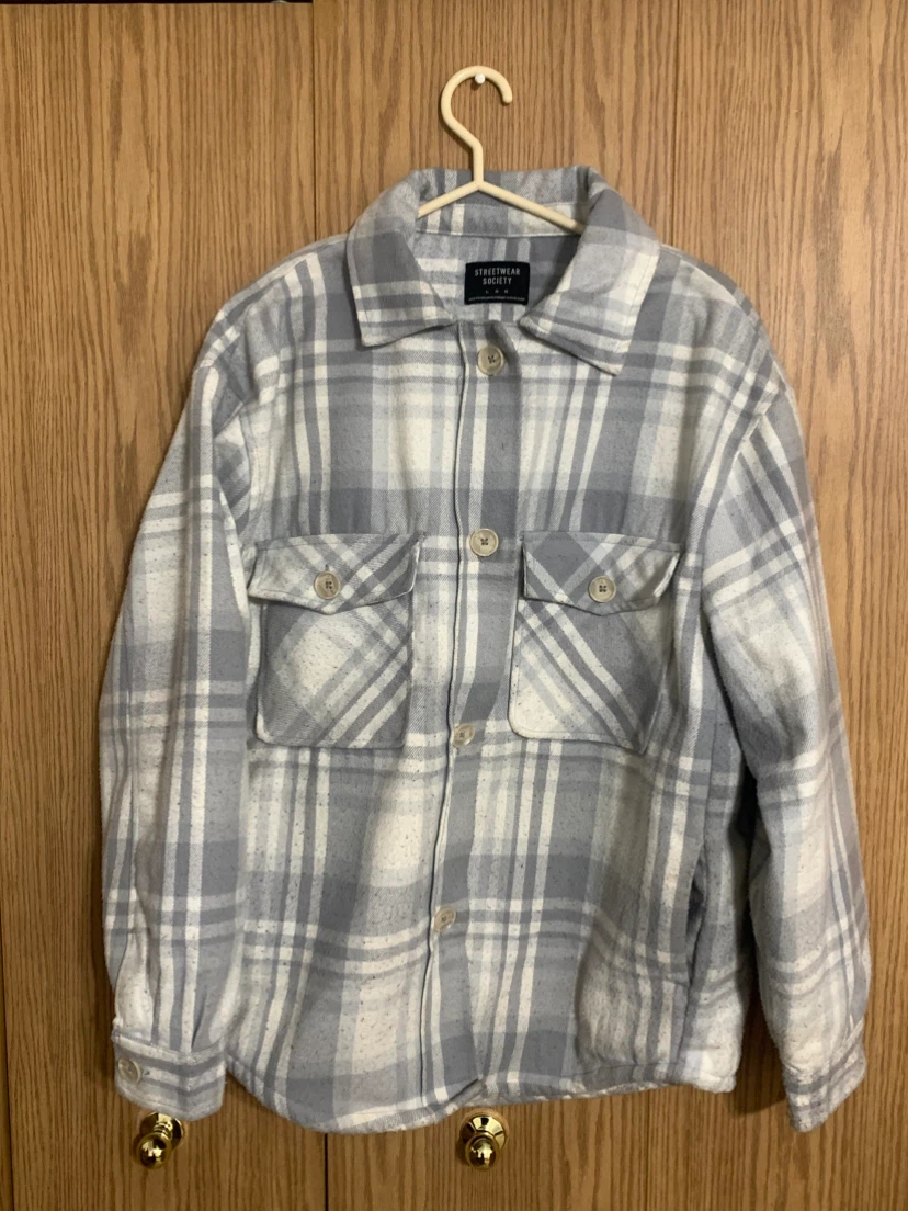 Plaid flannel sweater