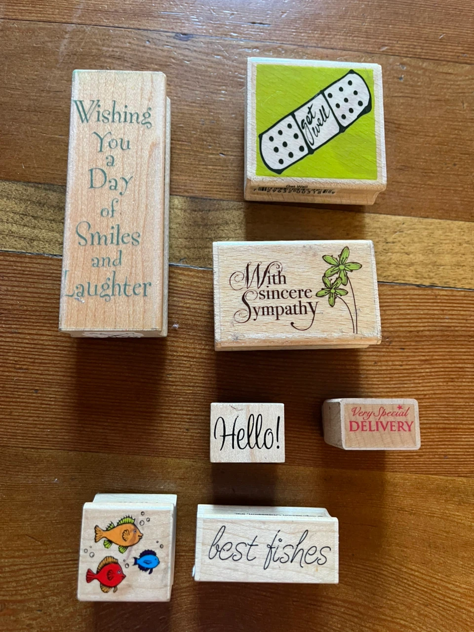 Set of Rubber Stamps for Crafts