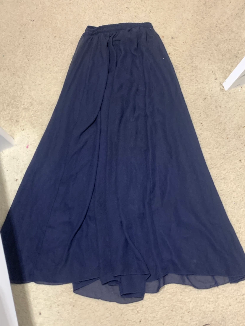 Navy Blue Maxi Skirt