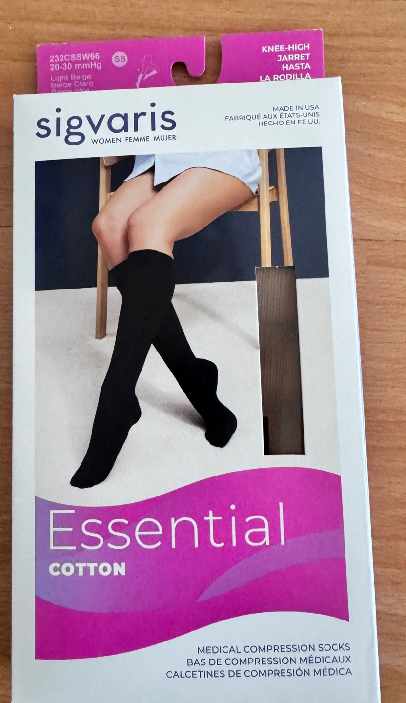 Sigvaris Women's Knee-High Cotton Compression Socks - photo 3