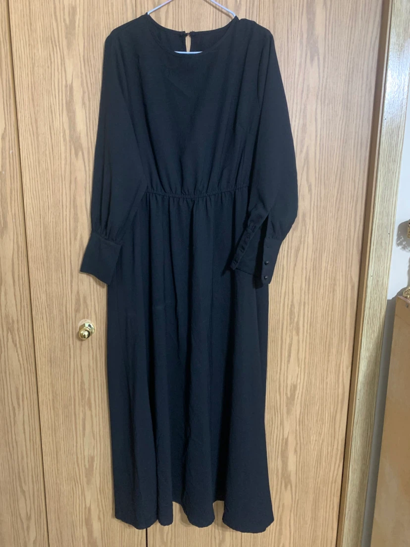 Black Long Sleeve Maxi Dress